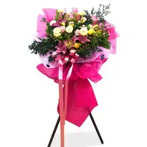 Grand Opening Flower Stand - Riotous Colors Congratulation Flowers | Grand Opening Flower Stand - Riotous Colors Congratulation Flowers